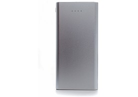 Мобільна батарея (Power Bank) металева Optima 4108, 10 000 mAh, 2*USB output, 5V 2.1A, колір металік