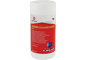 Серветки для очищення екранів Optima NEO, вологі, 100 шт., кругла туба