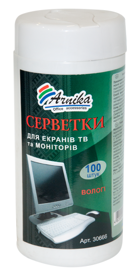 Серветки для екранів ТВ і моніторів, 100шт.