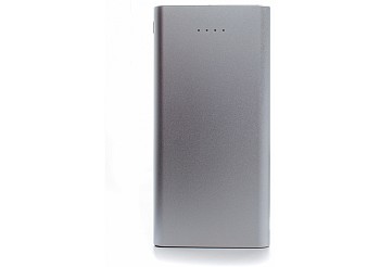 Мобільна батарея (Power Bank) металева Optima 4108, 10 000 mAh, 2*USB output, 5V 2.1A, колір металік