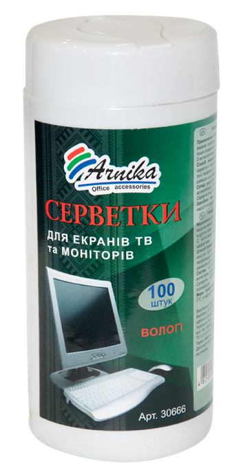 Серветки для екранів ТВ і моніторів, 100шт.